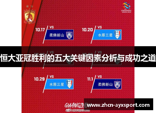 恒大亚冠胜利的五大关键因素分析与成功之道